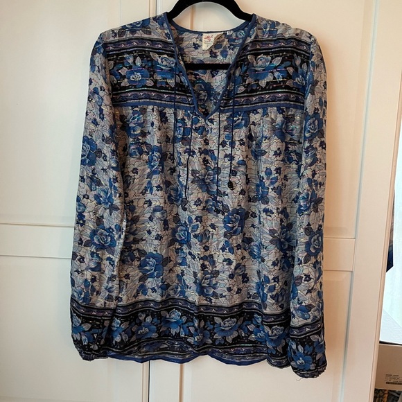 Boho block print blouse - Picture 1 of 4